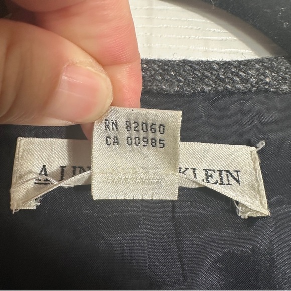 Vintage A Line Anne Klein sz 12 vest, tweed look, gray, fully lined, classic - Picture 4 of 12